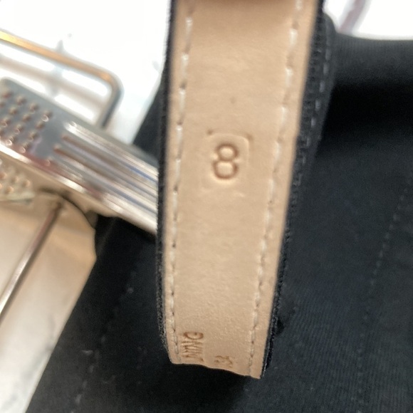 St. John Belted Black Pencil Skirt Sz 8 Office Old Money Capsule Quiet Luxury - Picture 8 of 11